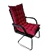 Coussin de chaise longue portable épais pour chaise longue de bureau et de maison 90 x 40 x 8 cm (vin rouge)