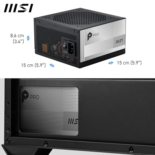Fuente de alimentación MSI PRO A1000PL PCIE5 1000W Modular miniatura 6