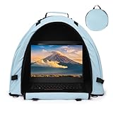 Funria Portable Laptop Sun Shade Foldable Laptop Tent for Working Outside Computer Privacy Hood Heat & UV Reflective Waterproof Fabric Laptop Shade Fits for Universal Computer 16inch Notebook MacBook