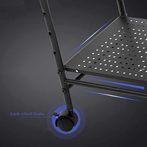 Soporte para CPU de torre para PC, soporte ajustable para carcasa de escritorio, carrito móvil con ruedas con bloqueo de 360° para oficina y hogar (Negro) miniatura 3