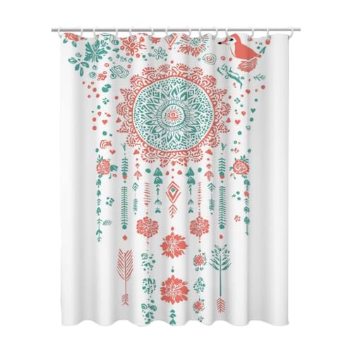 Rideau de douche polyester lavable 180x180 pour baignoire avec crochets