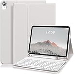 ZKTUYU for iPad 11th 10th Generation Keyboard Case A16 2025 2022 11 inch / 10.9 inch with Pencil Holder, Magnetic Detachable Wireless Bluetooth Folio Stand Rechargeable Keyboard Cover, Grey