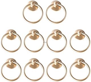 YYDFPIIA 10 Pack Cabinet Knob Cupboard Drawer Pull Handle Dresser Ring Pulls with Screws (Color : Gold)