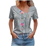 Ladies V Neck Tops Trendy Summer Clothes 2025 Casual Blouses for Women Short Sleeve Boho Tunic Tee Top Cute Skirts Especiales Del Dia De Hoy