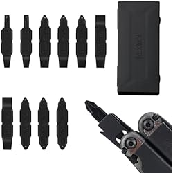 NexTool 10 Pack Replacement Double-Ended Screwdriver Bit for Leatherman Multi-Tool – Durable S2 Steel #1, #2 & #1-2 Phillips + 1/4, 3/16 & 1/8 Flat Head+T15 Torx, Perfect for DIY, and Outdoor Repairs