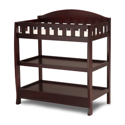 Image of Delta Children Infant Changing Table with Pad, Espresso Cherry