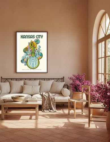 Affiche Kansas City David Klein pour mur vide déco rétro