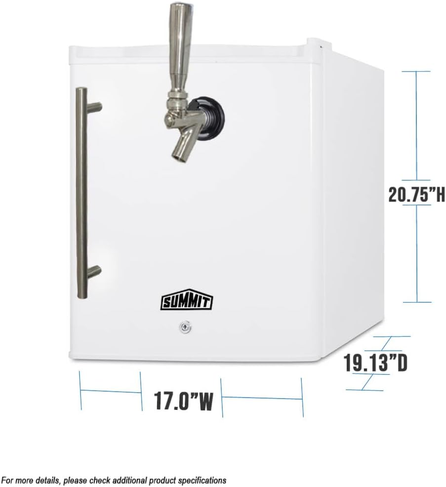Summit 17" Mini Coffee Kegerator, Single Tap, Mini Keg, Tap Kit and 2.5 Gallon Keg Included- FFAR25L7FRTPC