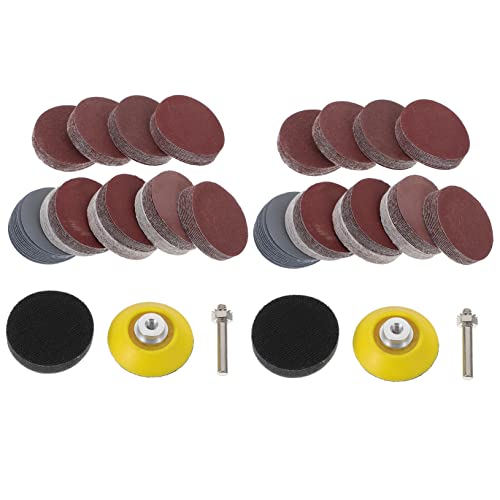 GARVALON 2sets Home Industry Sanding Pads Kit Sanding Discs Grits for Tool Attachment