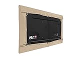Covermates Outdoor TV Cover – Weatherproof & Water-Resistant Protection for Patio Televisions, 12-Gauge Vinyl, Locking Drawcord, All-Weather Outdoor TV Cover, 50-54 Inches, Classic Tan
