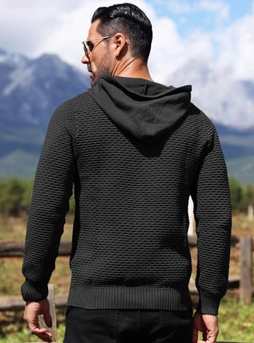 Image of HYPESTFIT Men's Hooded Sweatshirt, Regular Fit, Textured Fabric
