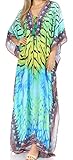Sakkas SS1624 KF2503402A - LongKaftan Georgettina Ligthweight Printed Long Caftan Dress/Cover Up - G