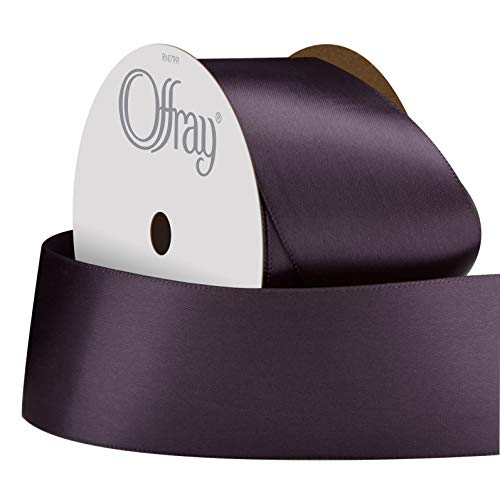 Image of Berwick Offray 808236 1.5 inch Wide Single Face Satin Ribbon, New Ink Blue, 4 Yds