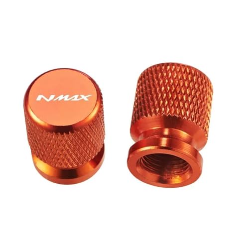 Bouchons de valve pour pneu Nmax orange anti-poussière pour moto Yamaha N-Max