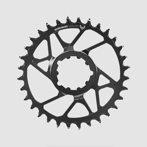 SRAM S1000 Eagle - Plato de montaje directo tipo T, 32t, 12 velocidades, montaje directo de 8 pernos, desplazamiento de 3 mm, aluminio, negro