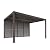 PURPLE LEAF Outdoor 12' × 14' Louvered Pergola with 14FT Detachable Louver Wall Patio Adjustable Aluminum Canopy Retractable Metal Roof for Deck Outside Backyard Hardtop Gazebo Sun Shade