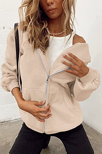 Image of PRETTYGARDEN Women's Fall Zip Up Hoodies Sweatshirts