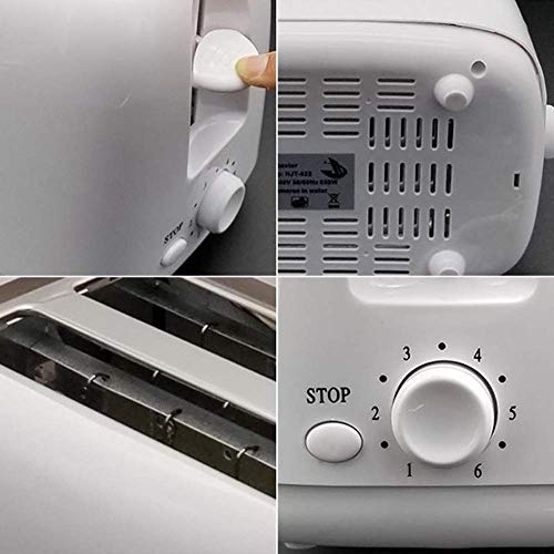 HEMFV Frühstücksset 2-Slot Toaster mit Brushed und Chrom-Edelstahl-Gehäusen, 2-Scheiben Edelstahl Toaster – Bild 5