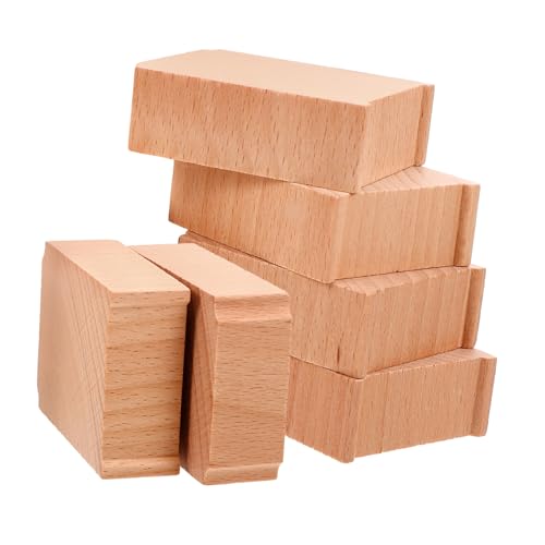 HANABASS 6Pcs Wooden Train Bridge Supports Track Elevation Accessories for Railway System for Enhancing Train Track Layouts and Creative Play