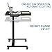 bilbil Electric Standing Desks with Lockable Wheels, 32 * 24 inch Height Adjustable Sit to Stand Desk, Overbed Laptop Table Desk, Mobile Rolling Desk, Portable Work Table for Home & Office, Black