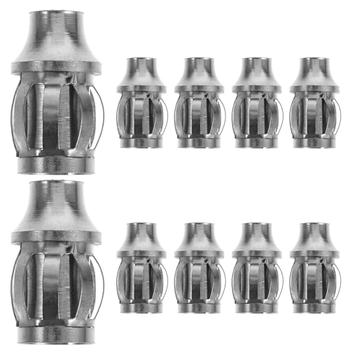 GARVALON 10Pcs Metal Bulb Socket Fasteners Threaded Lamp Fixture Holders for Halogen Lamps Secure Light Bulb Fixators with Construction
