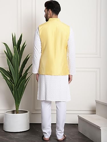 Image of SOJANYA (Since 1958 Men's Cotton Seqence Kurta & Pyjama with Nehrujacket