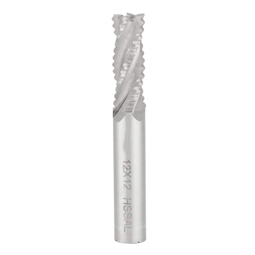 BORDSTRACT 4-teiliges 4-schneidiges HSS-Schruppfräser-CNC-Fräser-Set, M6/M8/M10/M12 Fräser zum Schlitzen und Lochbohren