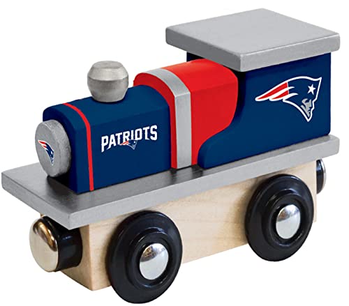 Image of MasterPieces NFL New England Patriots Real Wood Toy Train, For Ages 3+
