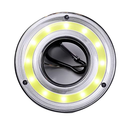 BEEOFICEPENG Luz COB Gancho Luz de Escalada Hebilla Luz de Emergencia Mini Caballete Luz de Camping Luz Taza de Golf (negro)