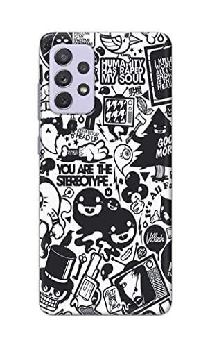 Image of Printed Hard Back Cover Case for Samsung Galaxy A72 Back Cover (Mixed Cartoon) -1302