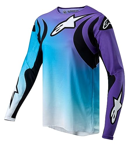 Alpinestars 3782724-276-XS: Stella Fluid Jersey White/Turquoise Xs