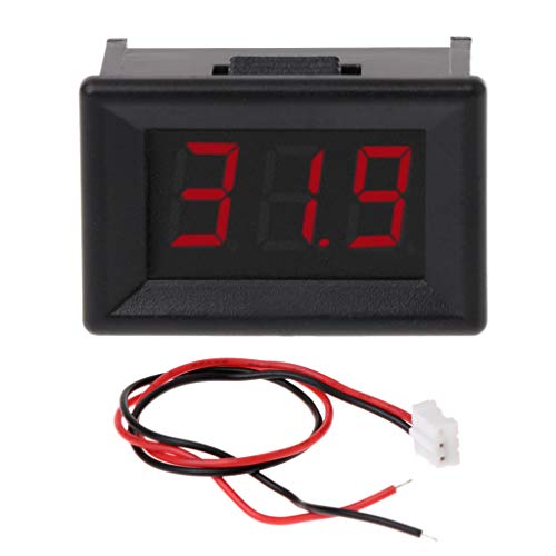 Kcjhagbd LED Digital Display Voltmeter 2.4V-30V Voltage Meter Power Percentage Tester Panel for Car Motorcycle Vehicle Voltage Meter 12v Waterproof