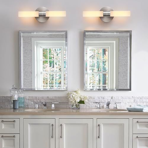 Kuzzull SAND NICKEL MILKY GLASS ROUND PLATE Wall Sconces Set Of Two Brushed Nickel Wall Lamp Sconces Wall Lighting thumb #5