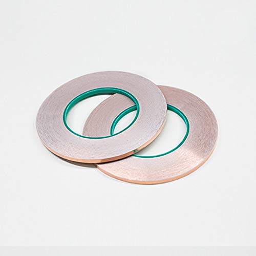 30m Copper Foil Tape for Mosaic Stained Glass DIY Tiffany Craft Colored Glass Welding (Width 6mm)