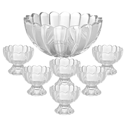 WOLFF Conjunto 7 Peças Bowl com 6 Taças para Sobremesa