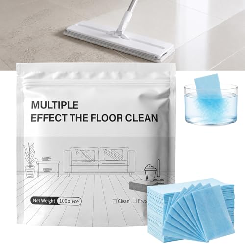 BSphinx Multi-Surface Floor Cleaner Tablet Multi-Effect Floor Cleaning Sheets Multi Effect Floor Cleaner Sheets Luxury Vinyl Plank & Wood Floors(Camellia Scent 100PCS)