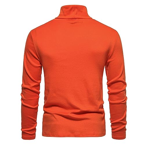Men's Slim Fit Turtleneck Sweater Casual Twisted Knitted Pullover Sweaters Solid Color Long-Sleeve Soft Sweater2