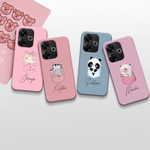 Image of COLORflow Back Cover Compatible with Redmi 13 5G / 4G / Poco M6 Plus 5G | Cute Pocket Cartoons Color Customized Back Cover Compatible with Redmi 13 5G / 4G / Poco M6 Plus 5G