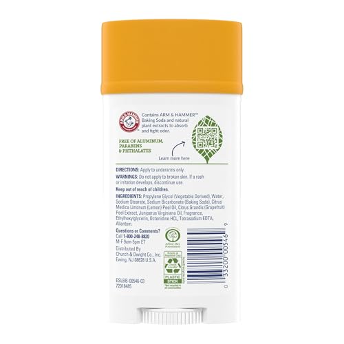 ARM & HAMMER Essentials Deodorant, Juniper Berry, Made with Natural Deodorizers, 2.5 oz - image 2
