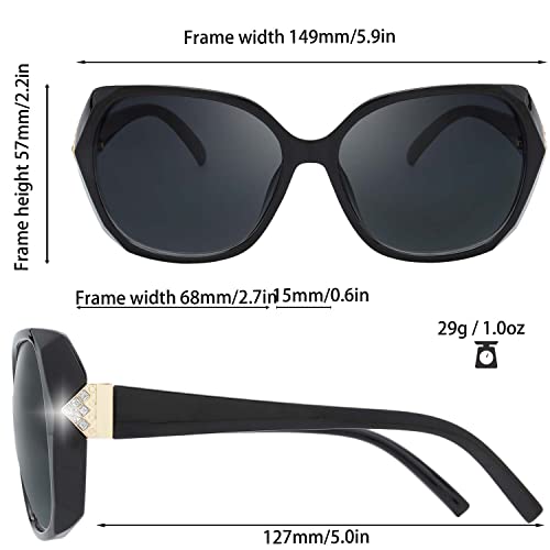 Image of The Fresh Women's Oversized Square Jackie O Cat Eye Hybrid Butterfly Fashion Sunglasses - Exquisite Packaging