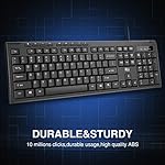 Rii RK907 Ultra-Slim Compact USB Wired Keyboard for Mac and PC,Windows 10/8 / 7 / Vista/XP (Black) (1PCS) - Image 4