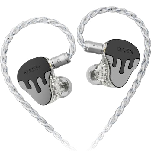 BASN BmasterX 6�h���C�o�[�n�C�u���b�h�C���C���[���j�^�[ �m�C�Y�A�C�\���[�V�����t�� �~���[�W�V�����A�X�e�[�W&�X�^�W�I�A�v���t�F�b�V���i��HiFi IEM�A���O���\��4�R�AOFC�V���o�[���b�L�P�[�u��&�ϏՌ��P�[�X(�u���b�N�O���[)