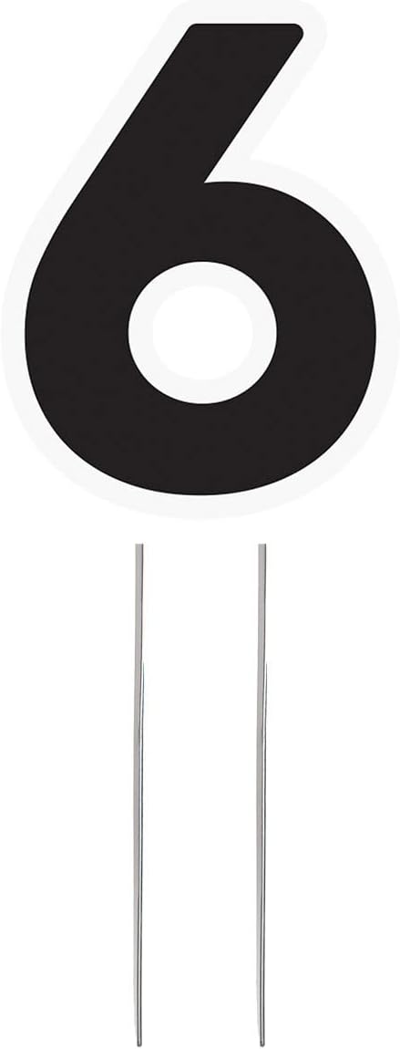 Anderson's Large Number 6 Yard Sign, 24 Inches, Yard Card, Outdoor Décor, Lawn Décor, Number Signs