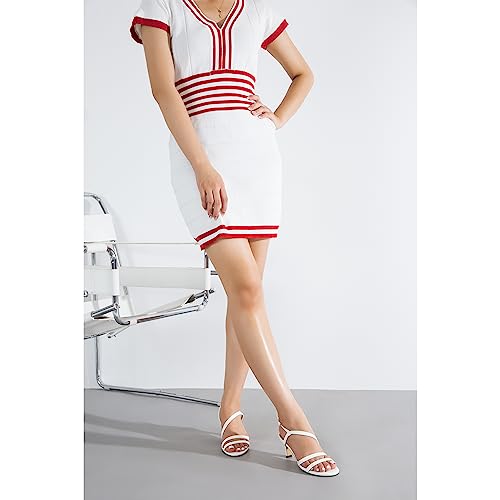 Image of MAIERNISI JESSI Unisex Men's Women's Strappy Dress Sandals Kitten Heel Slingback Heels