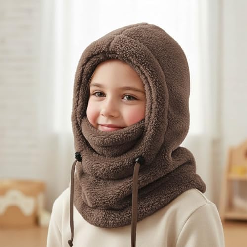 DRESHOW Cagoule Hiver Thermique Pour Enfants Cagoule De Ski