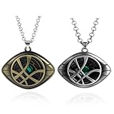 PILLOBOX 2PCS Doctor Strange Jewelry Eye Of Agamotto Jewelry Necklace Vintage Pendant Christmas Gifts for Teen Boy Girl Men Woman