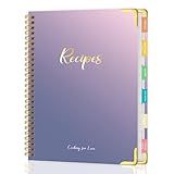 meDolove Recipe Book to Write in Your Own Recipes, Hardcover Blank Recipe Journal Cookbook with Tab Stickers, 8