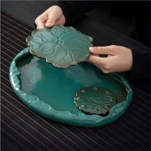 Plateau à thé Kung Fu en céramique, modèle B pour stockage d'eau - 4