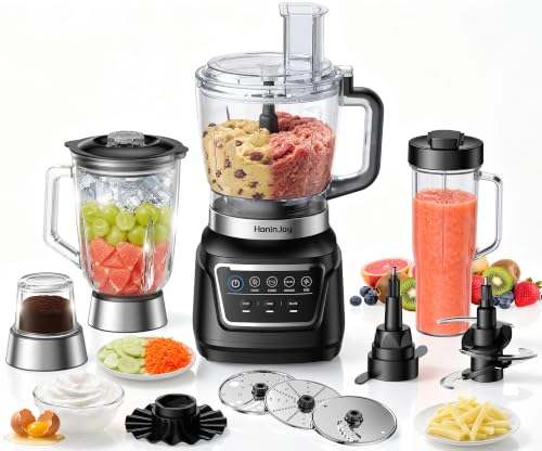 HoninJoy 14-in-1 Food Processor Blender Combo, All-in-One Kitchen Blender