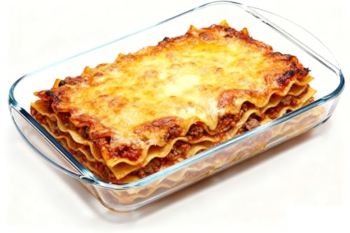 Rectangular Glass Lasagne Dish 1.6L Tempered Glass Casserole Baking Dishes Oven Proof